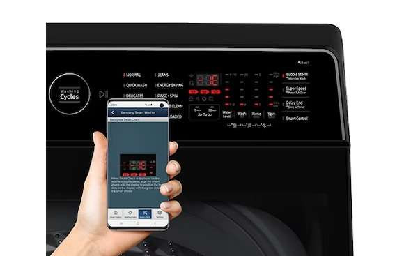 Máy giặt Samsung cửa trên - Chẩn đoán sự cố với Smart Check