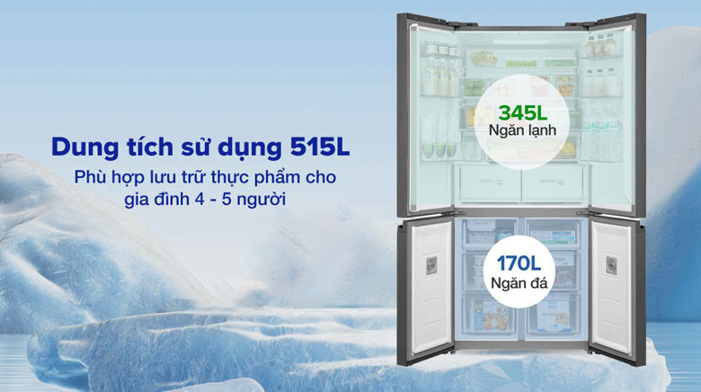 Toshiba GR-RF665WIA-PGV(22)-XK - Ngăn lạnh
