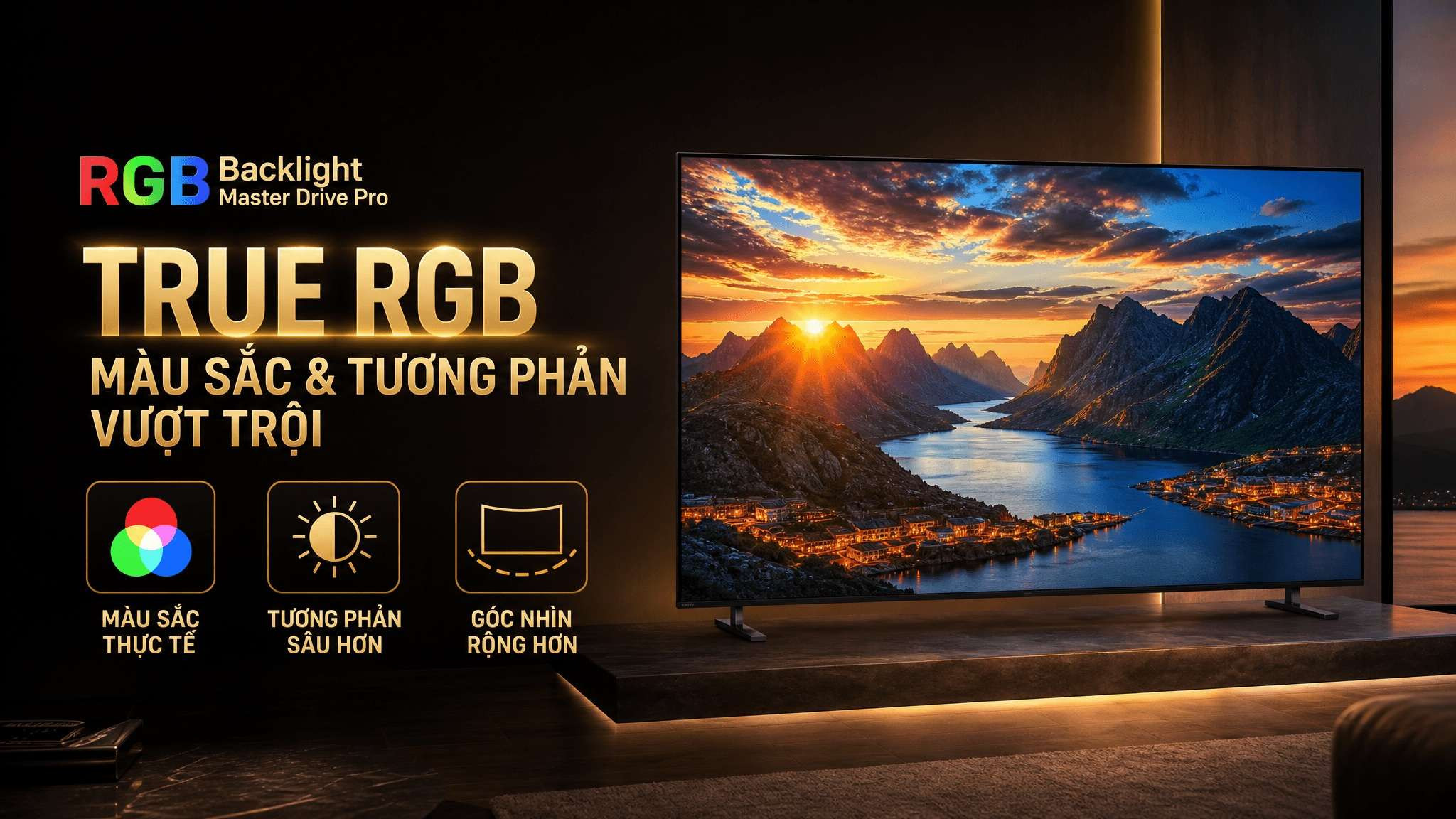 Tivi Sony 98 inch K-98XR70M2 - Hình ảnh True RGB với màu sắc và tương phản vượt trội