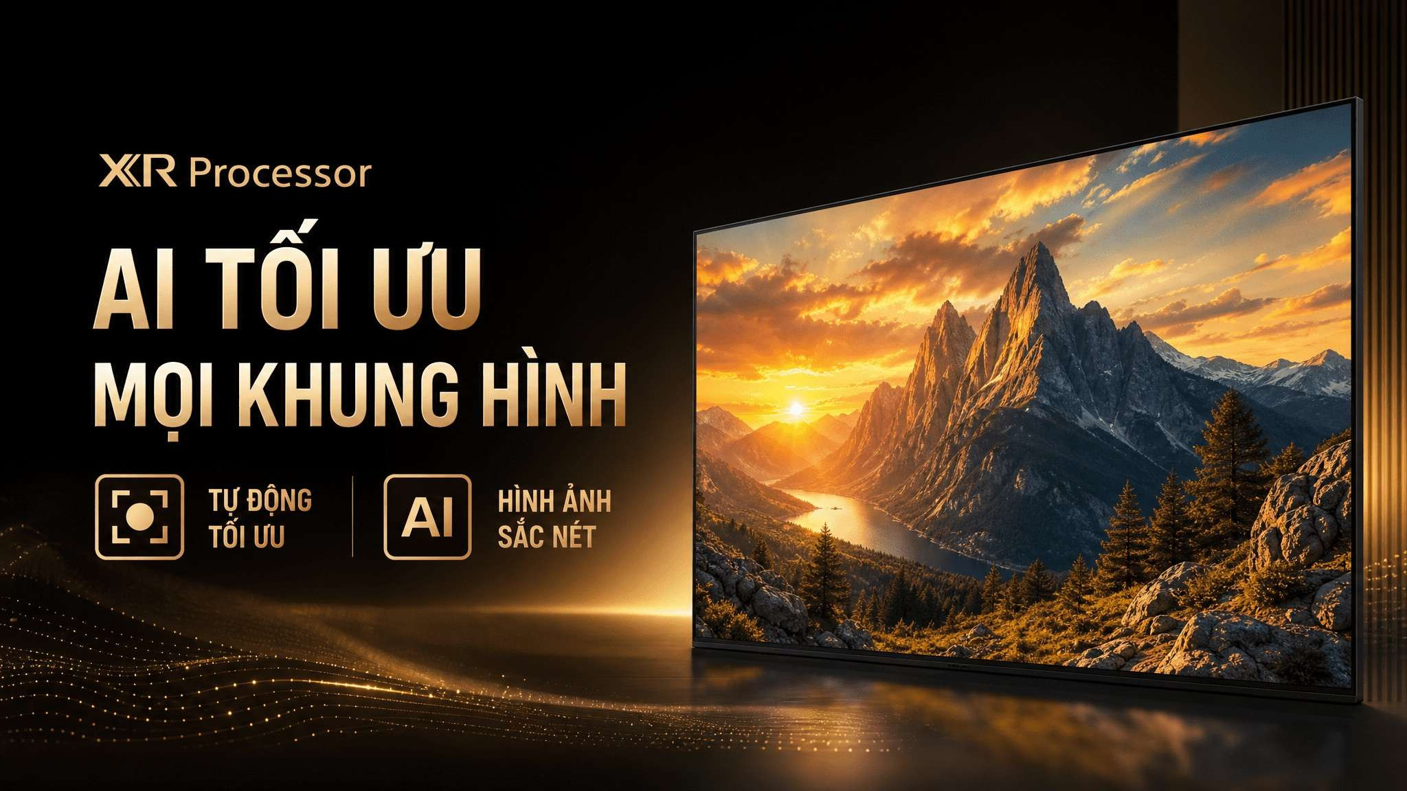 Sony K-98XR70M2 - Bộ xử lý AI XR tối ưu chất lượng hình ảnh tự động