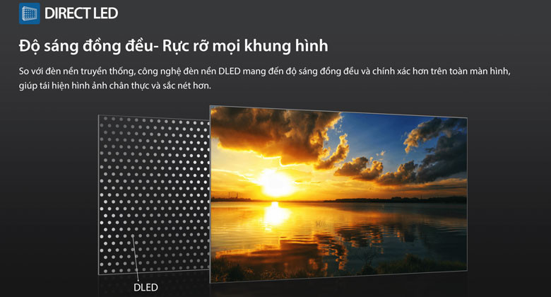 43V35RP - Độ sáng đồng đều rực rỡ mọi khung hình