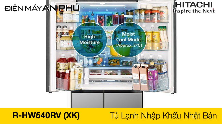 Tủ lạnh 6 cánh Hitachi 540 lít R HW540RV XK giá bao nhiêu? Cập nhật 2025 mới nhất
