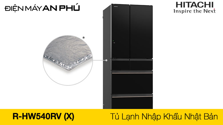 tủ lạnh hitachi inverter 540 lít multi door r hw540rv x - Giá bán và chính sách tại Điện Máy An Phú