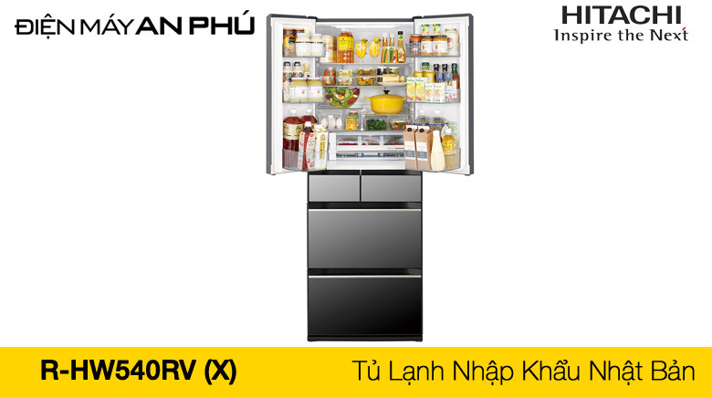 Tủ lạnh 6 cánh Hitachi R HW540RV X giá bao nhiêu, có gì mới? Tính năng nào nổi bật?
