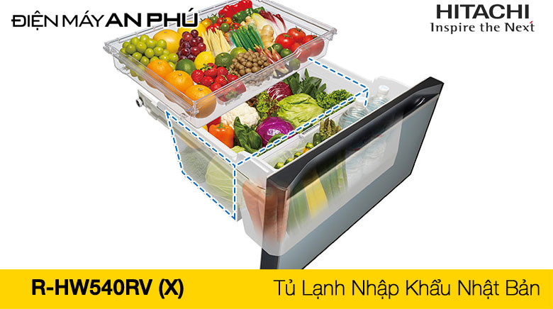 Tủ lạnh 6 cánh Hitachi R HW540RV X giá bao nhiêu, có gì mới? Tính năng nào nổi bật?