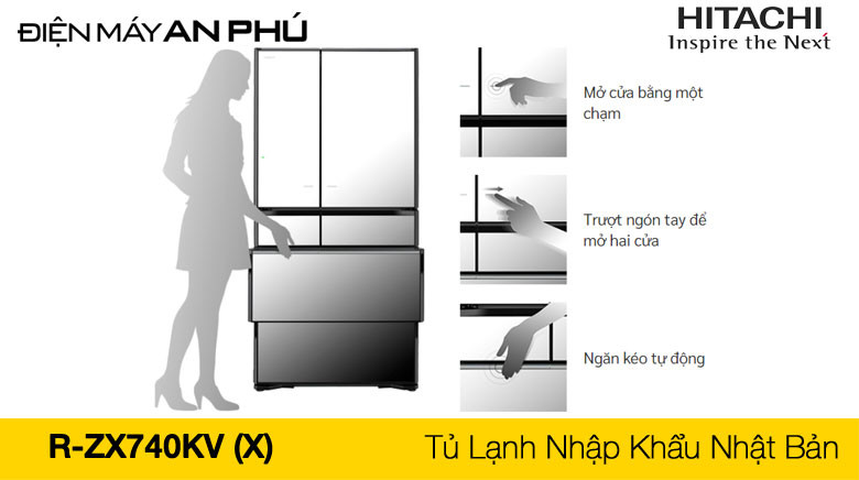 Tủ lạnh Hitachi 6 cánh 735 lít R ZX740KV có còn đang mua thời điểm này hay không?
