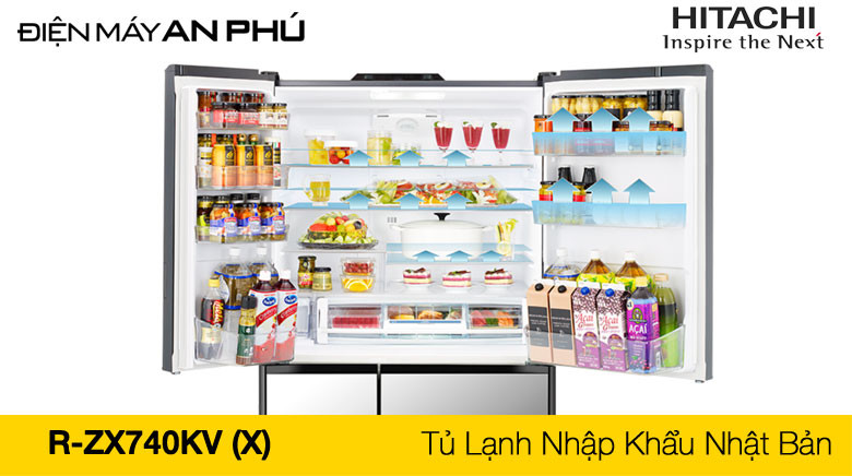 Tủ lạnh Hitachi 6 cánh 735 lít R ZX740KV có còn đang mua thời điểm này hay không?