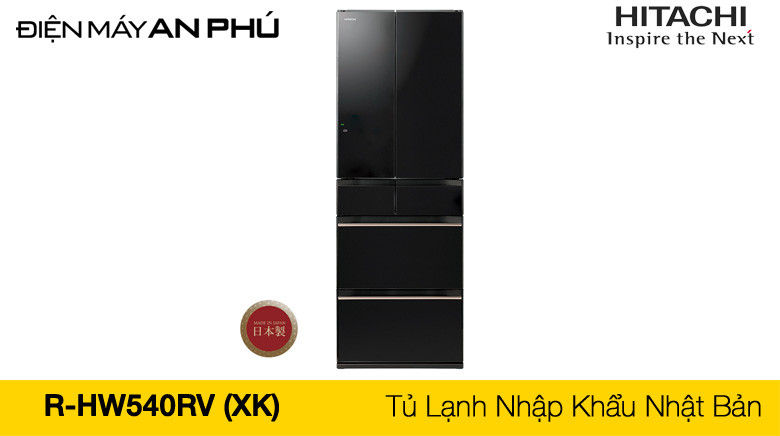 tủ lạnh hitachi 6 cánh 540 lít r hw540rv xk - Thiết Kế Sang Trọng – Đẳng Cấp Nhật Bản