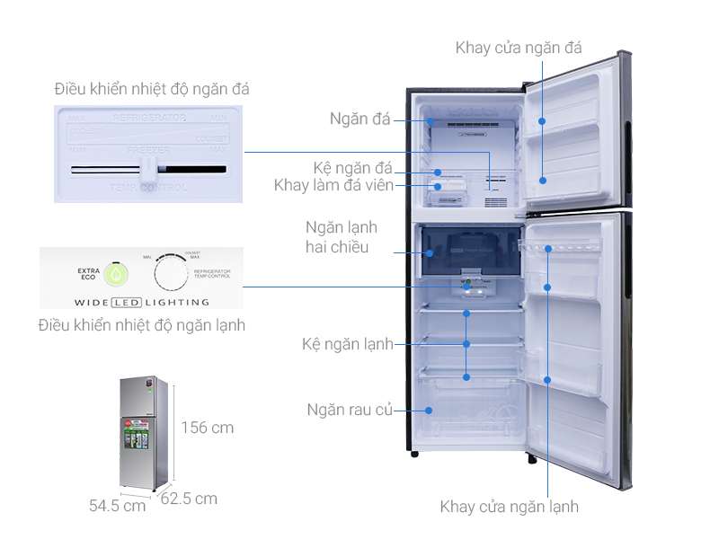 Thông số kỹ thuật Tủ lạnh Sharp Inverter 224 lít SJ-X251E-SL
