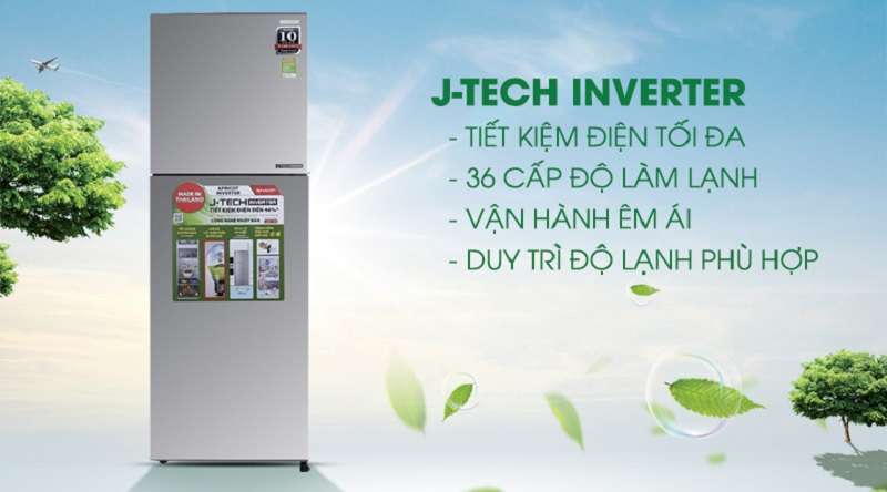 Công nghệ J-tech inverter hiện đại, tiết kiệm hiệu quả - Tủ lạnh Sharp Inverter 241 lít SJ-X251E-SL