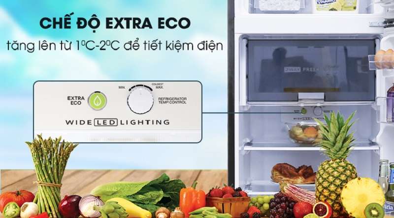 Tiết kiệm điện hơn với chế độ Extra Eco - Tủ lạnh Sharp Inverter 241 lít SJ-X251E-SL