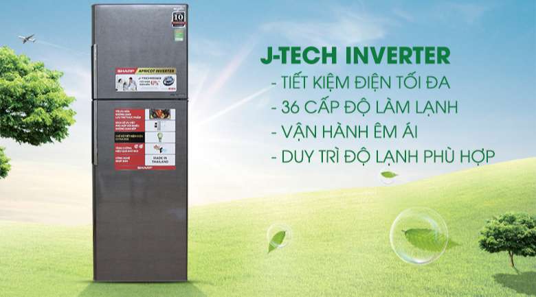 Công nghệ J-Tech Inverter - Tủ lạnh Sharp Inverter 342 lít SJ-X346E-DS