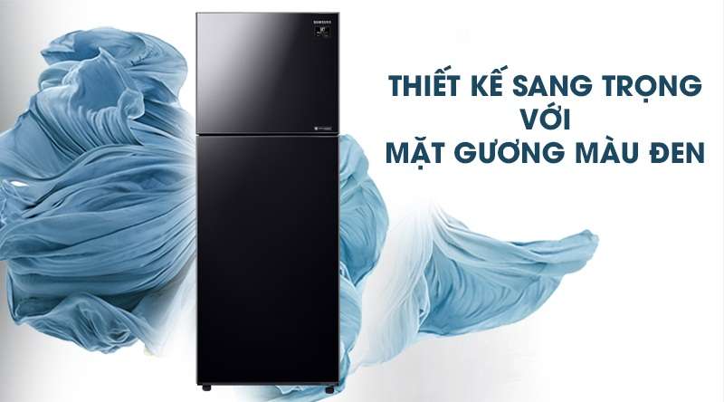 Tủ lạnh Samsung Inverter 380 lít RT38K50822C/SV-Thiết kế sang trọng với mặt gương màu đen