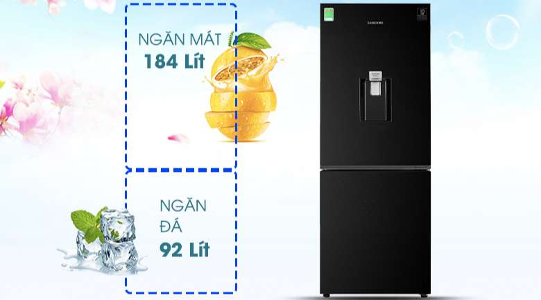 Tủ lạnh Samsung 276 lít - Dung tích 276 lít phù hợp với gia đình có 3 – 4 thành viên