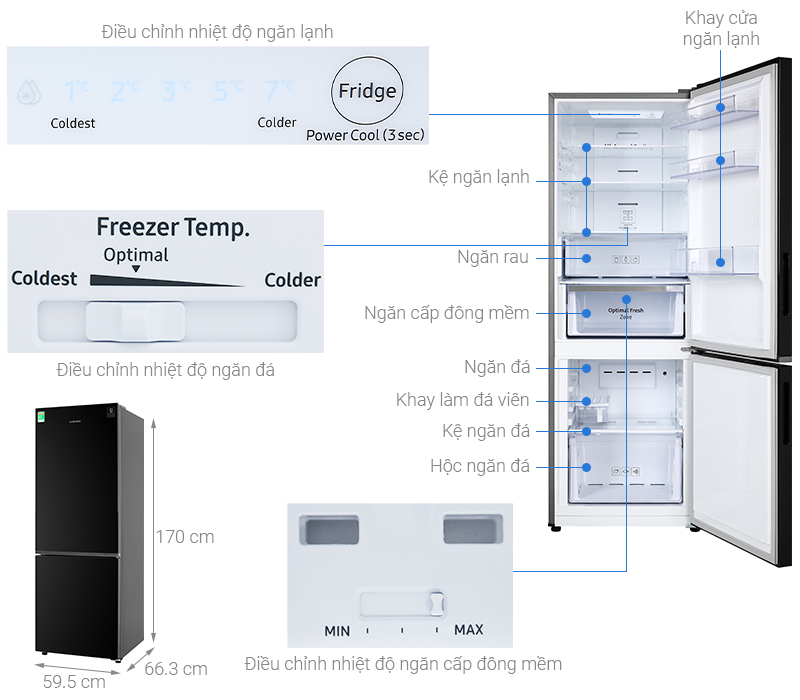 Thông tin sản phẩm: Tủ lạnh Samsung Inverter 310 lít RB30N4010BU/SV