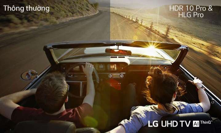 Smart Tivi LG 4K 43 inch 43UN7350PTD - HDR 10 Pro & HLG ProThưởng thức mọi nội dung với độ nét cao trung thực