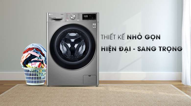 Máy giặt LG Inverter 8.5 kg FV1408S4V | Thiết kế