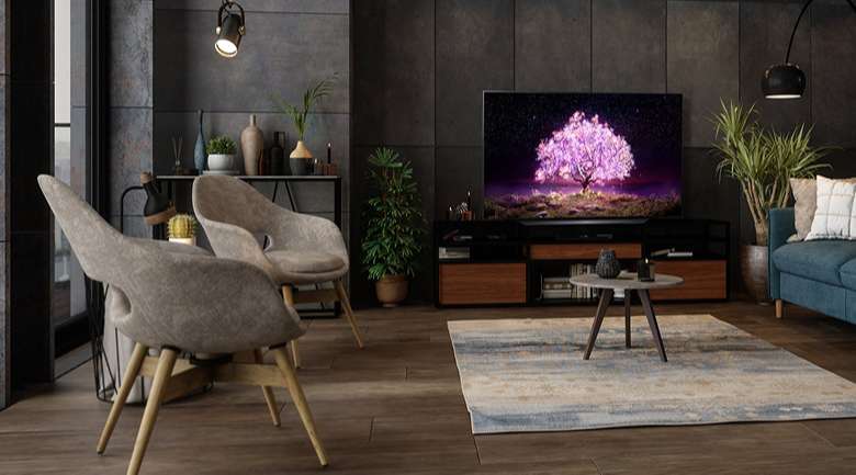 Thiết kế tinh gọn, hiện đại - Smart tivi OLED LG 4K 77 inch 77C1PTB