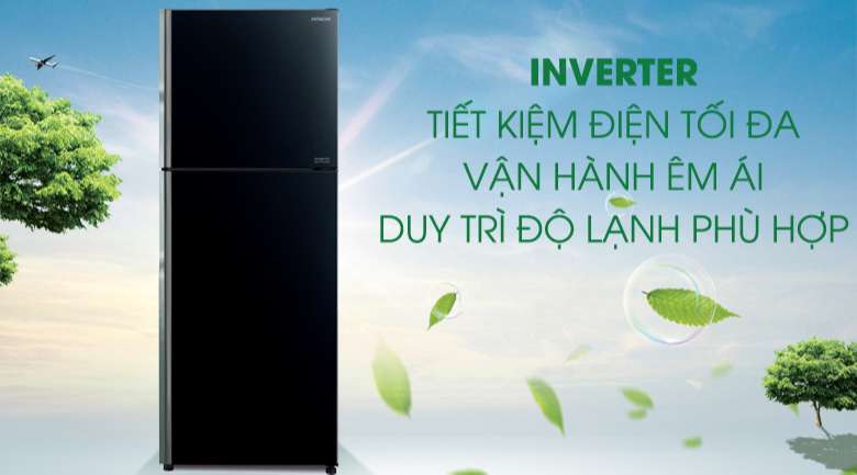Tủ lạnh Hitachi Inverter 339 lít R-FVX450PGV9(GBK) tiết kiệm điện
