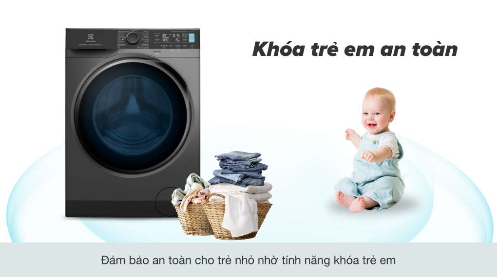 Máy giặt Electrolux Inverter 11 kg EWF1141R9SB - Khóa trẻ em an toàn