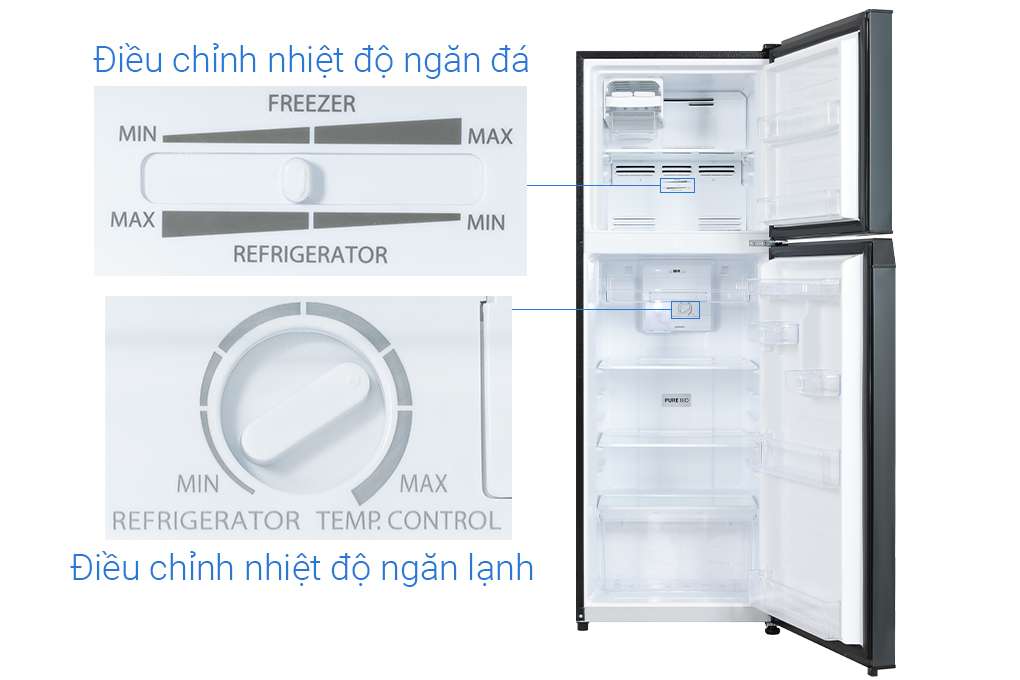 Tủ lạnh Toshiba Inverter 233 lít GR-RT303WE-PMV(52) - Chính hãng