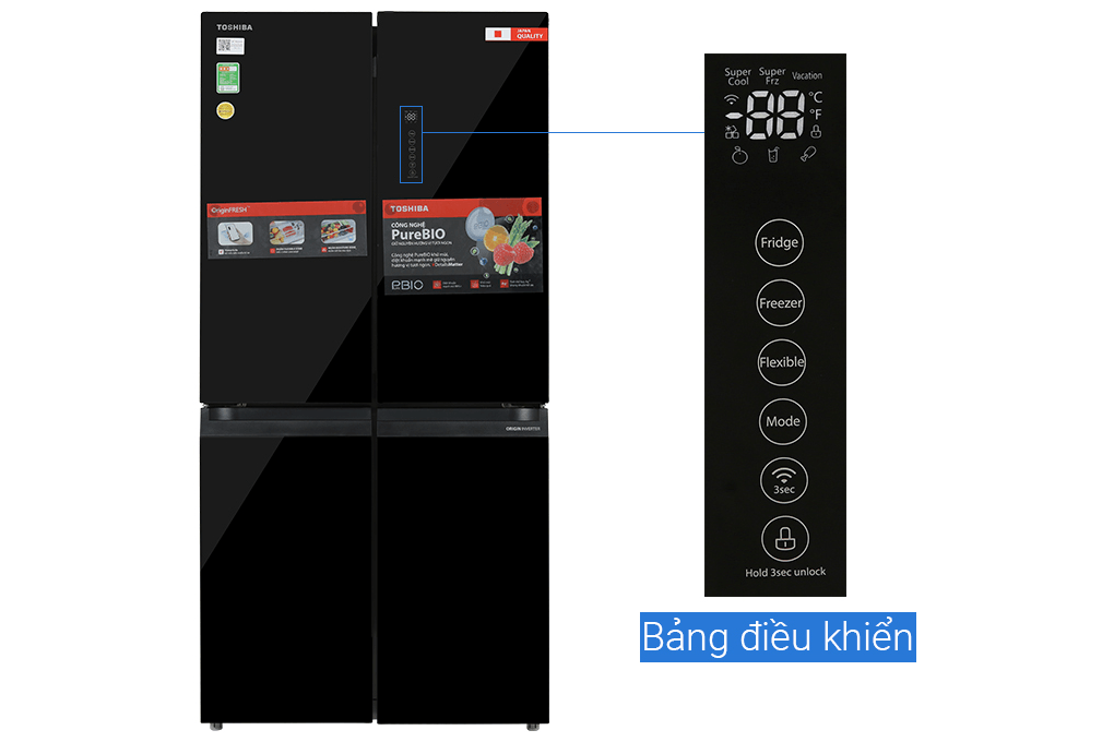 Tủ lạnh Toshiba Inverter 474 lít Multi Door GR-RF611WI-PGV(22)-XK - Mới 2024