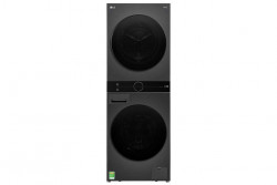 Tháp giặt sấy LG WashTower Inverter giặt 14 kg - sấy 10 kg WT1410NHB - Chính hãng