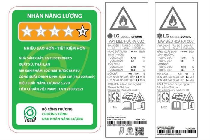 Điều hòa LG 18000BTU 1 chiều inverter IDC18M1 - Mới 2025 