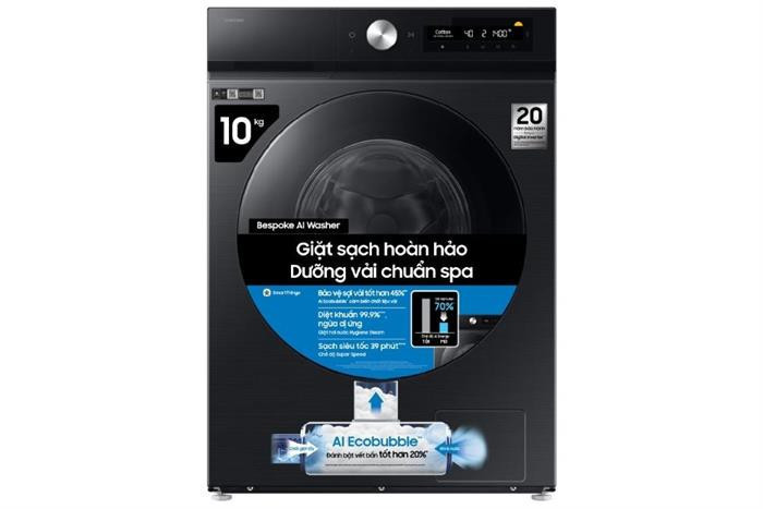 Máy giặt Samsung Bespoke AI EcoBubble Inverter 10 kg WW10DB7U34GBSV - Mới 2025