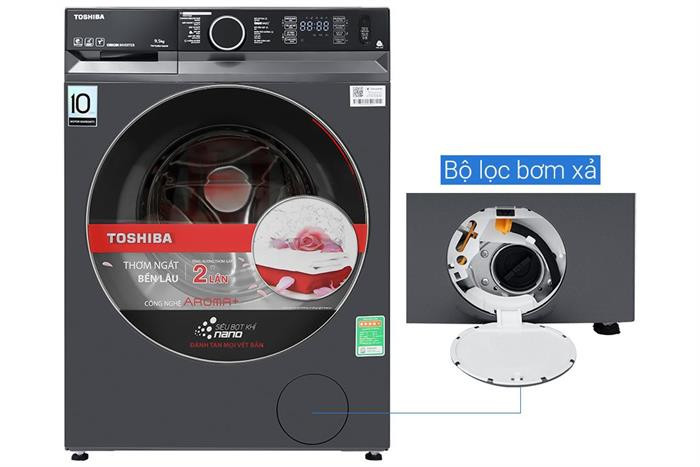 Máy giặt Toshiba Inverter 9.5 kg TW-T23BU105UWV(MG) - Chính hãng