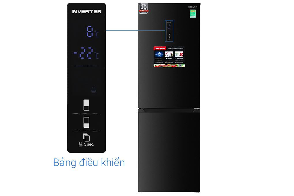 Tủ lạnh Sharp Inverter 323 lít SJ-BF330V-DG